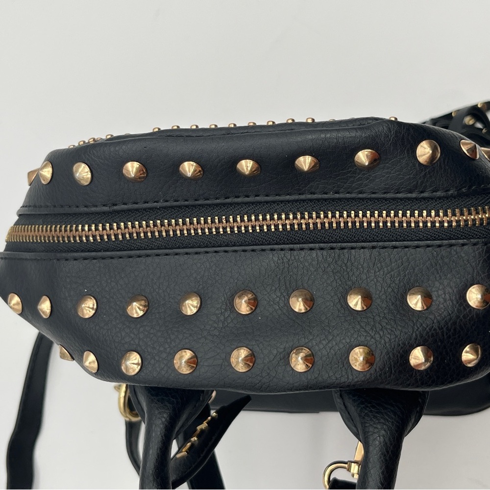 Bebe Black Studded Mini Backpack - image 4